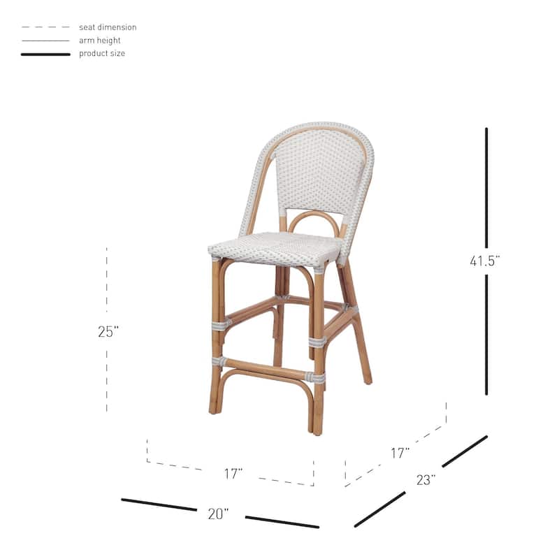 NPD Furniture Avignon Paris Rattan Bistro Counter Stool