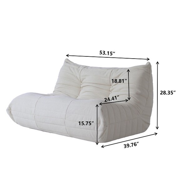 Futon Bean Bag Chair with Footstool Soft Lazy Sofa Teddy Velvet Lounger Seat On Sale Bed Bath Beyond 36744729