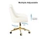 preview thumbnail 10 of 43, Modern Teddy Fleece Fabric with Metal Legs with Lift Adjustment, Swivel Office Chair