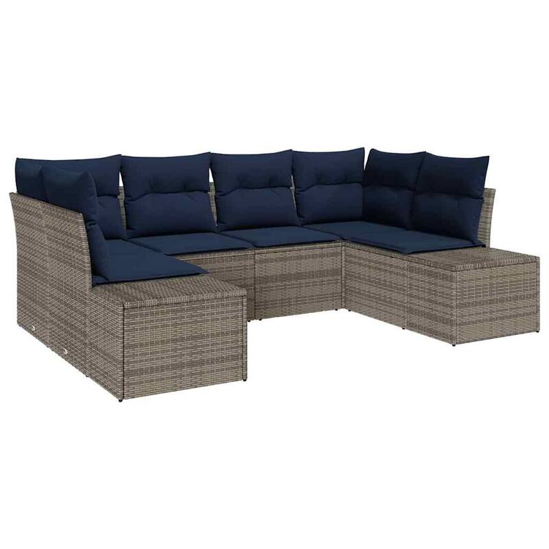 vidaXL 6 Piece Garden Sofa Set with Cushions - 92.1×60.6×27.2