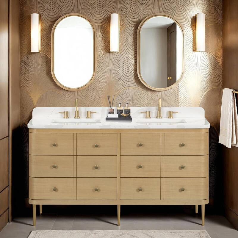 Serena Bathroom Vanity Only in Light Oak
