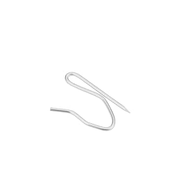 Curtain Hooks Stainless Steel Pin-On Drapery Hooks Silver Tone 50 Pcs - 50 Pack