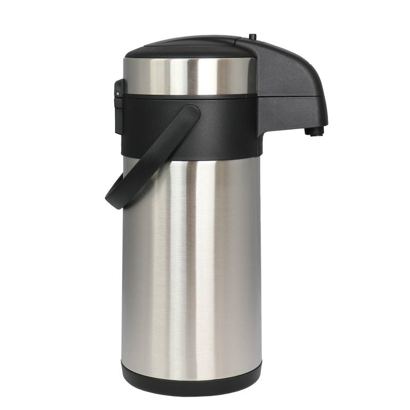 MegaChef 3 Quart Stainless Steel Vacuum Body Pump Cap Air Pot - 3 Liter