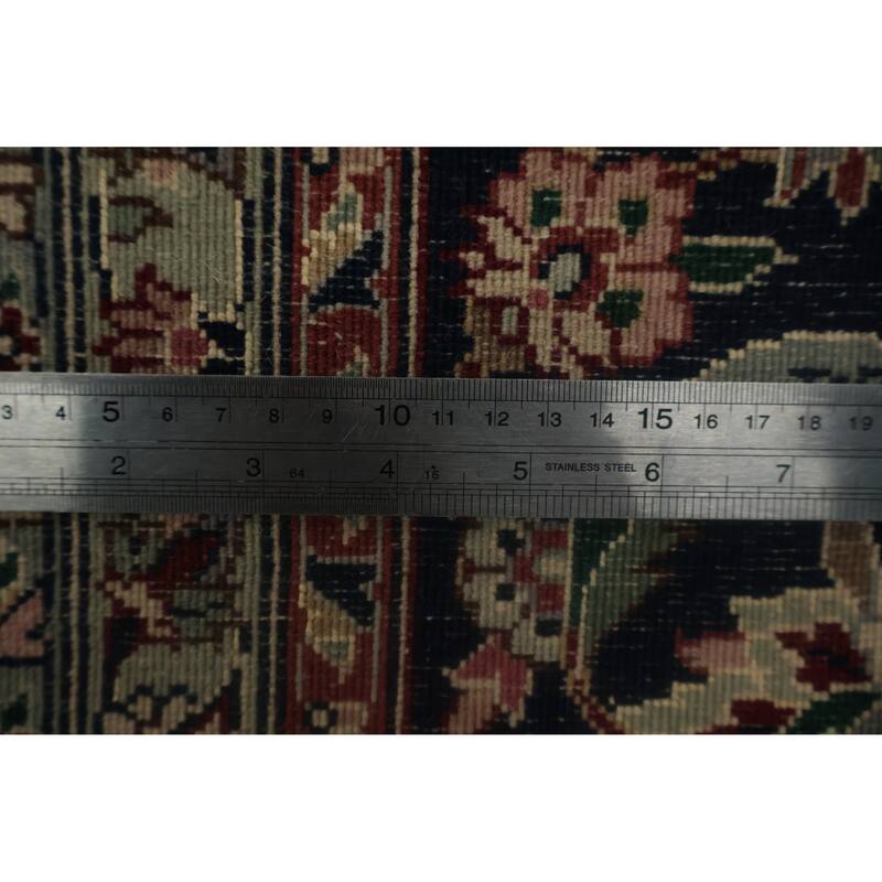 Hand Knotted Oriental 100% Wool Carpet Traditional Floral Red Kashan Area Rug - 10' 0'' X 8' 2''