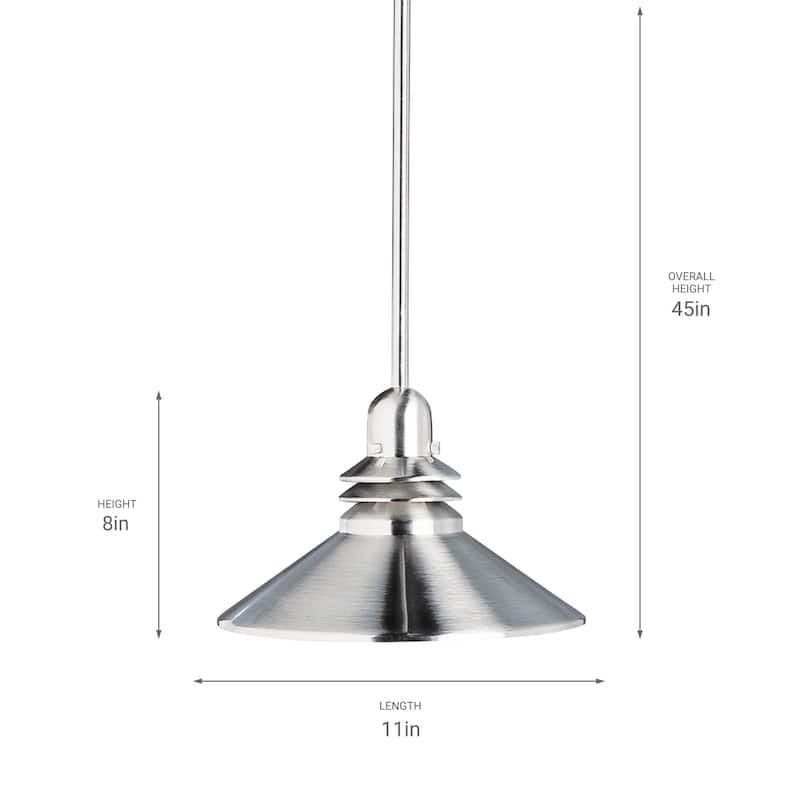 Kichler Lighting Grenoble Collection 1-light Brushed Nickel Mini Pendant - Brushed Nickel