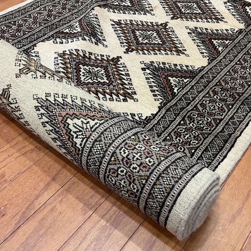 HERAT ORIENTAL Handmade One-of-a-Kind Bokhara Wool Runner - 2'7 x 14'1