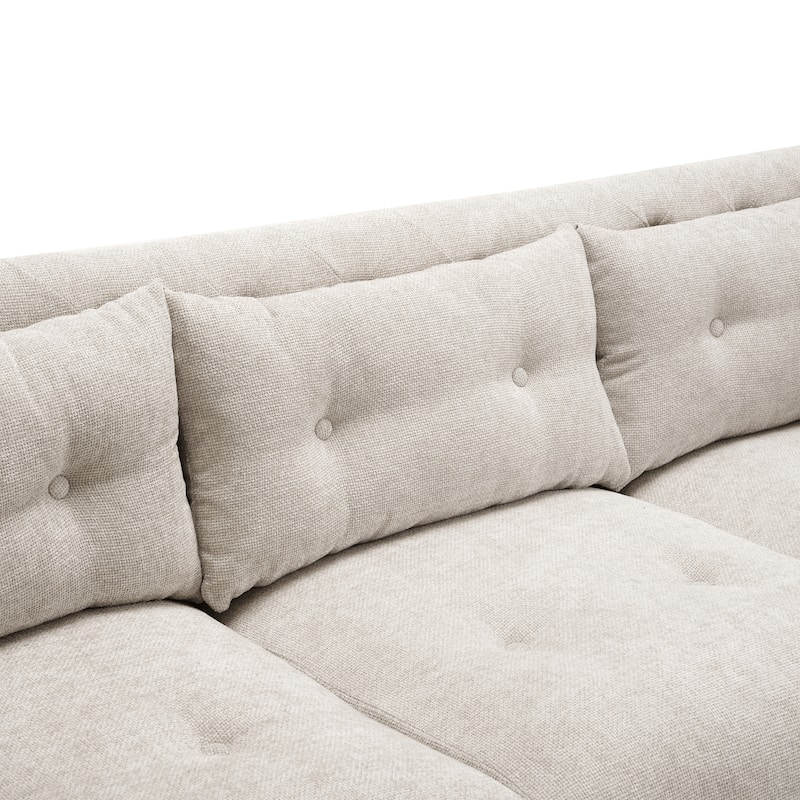 Christopher Knight Home- Modern Upholstered 3-Seater Tufted Sofa Couch for Living Room