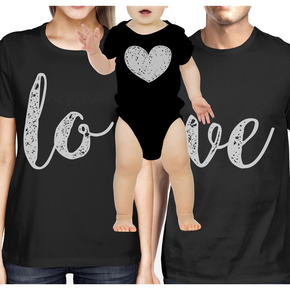 mom dad baby matching shirts