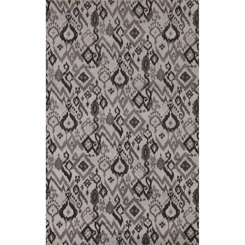 Beige Art & Craft Turkish Area Rug Machine Made Geometric Carpet - 5'0" x 8'0"