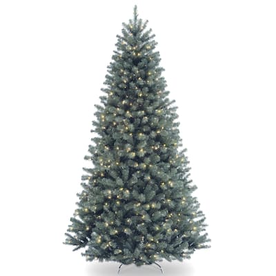 6.5-foot North Valley Blue Spruce Holiday Tree with Clear Lights