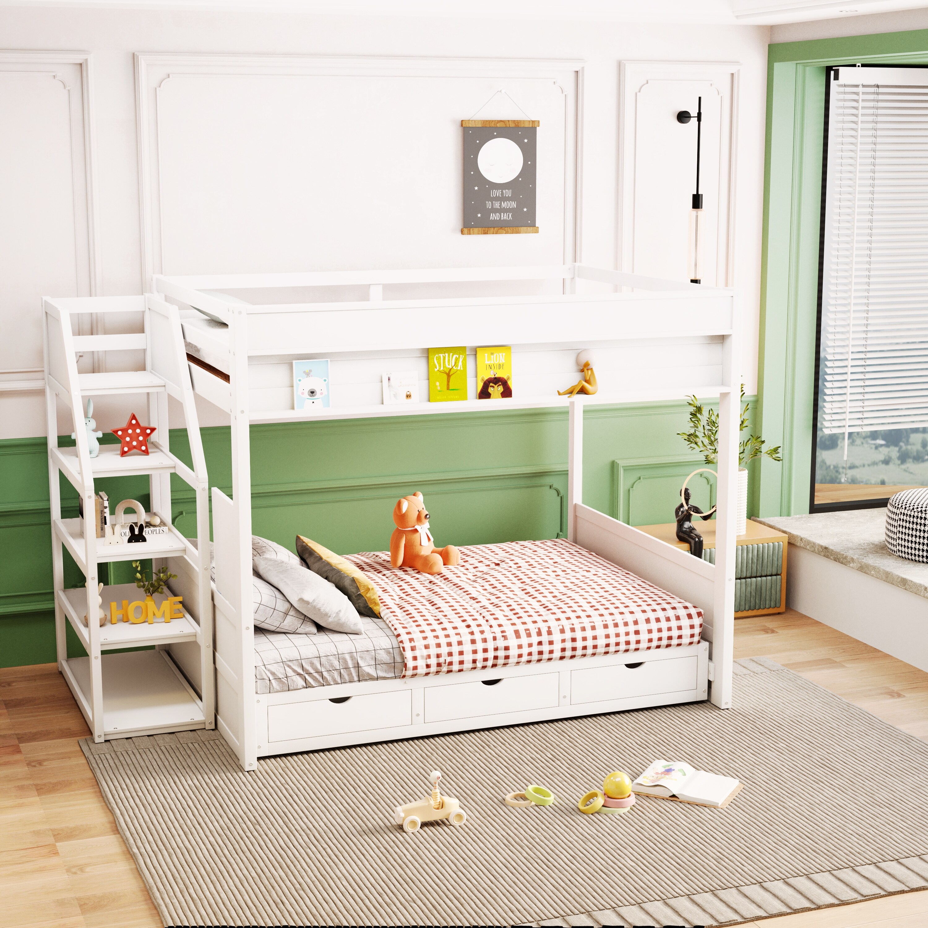 Full size clearance convertible loft bed