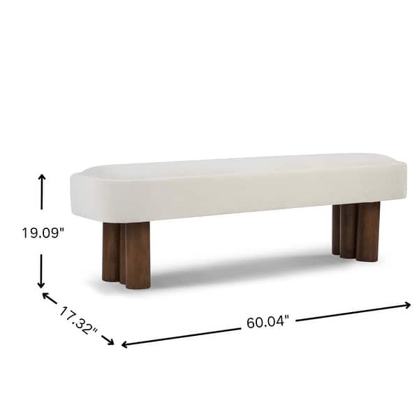 dimension image slide 0 of 6, Christopher Knight Home - Modern Upholstered Dining Bench with Padded Seating