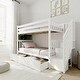 preview thumbnail 1 of 20, Max and Lily Twin over Twin Staircase Bunk Bed with Storage Drawers