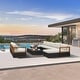 preview thumbnail 17 of 37, PURPLE LEAF GLFSF Outdoor sofas Black sofa with white seat for Yard Porch Deck Patio Conversation Sets