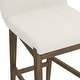 preview thumbnail 32 of 115, Gracie Modern Bar Stool, Boucle Upholstered Chair and Brushed Wooden Legs