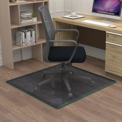 6mm Glass Chair Floor Mat Home Office Protector Chair Mat