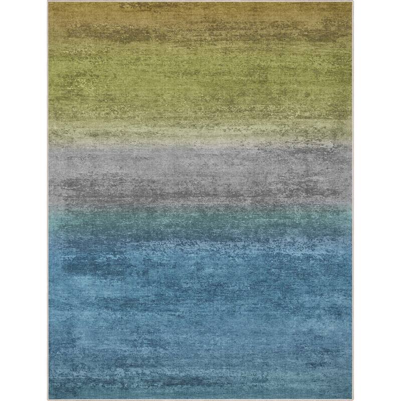 Well Woven Abstract Sunset Vintage Flat-Weave Area Rug
