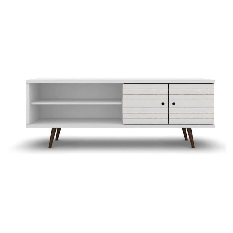 Manhattan Comfort Sortland Wooden Modern Media Cabinet Console - White