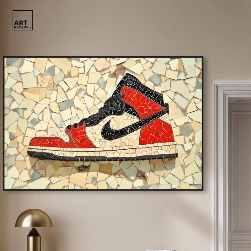 Mosaic Sneaker Canvas by Art Remedy