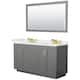 Option Dark Gray / White Quartz Top / Brushed Gold