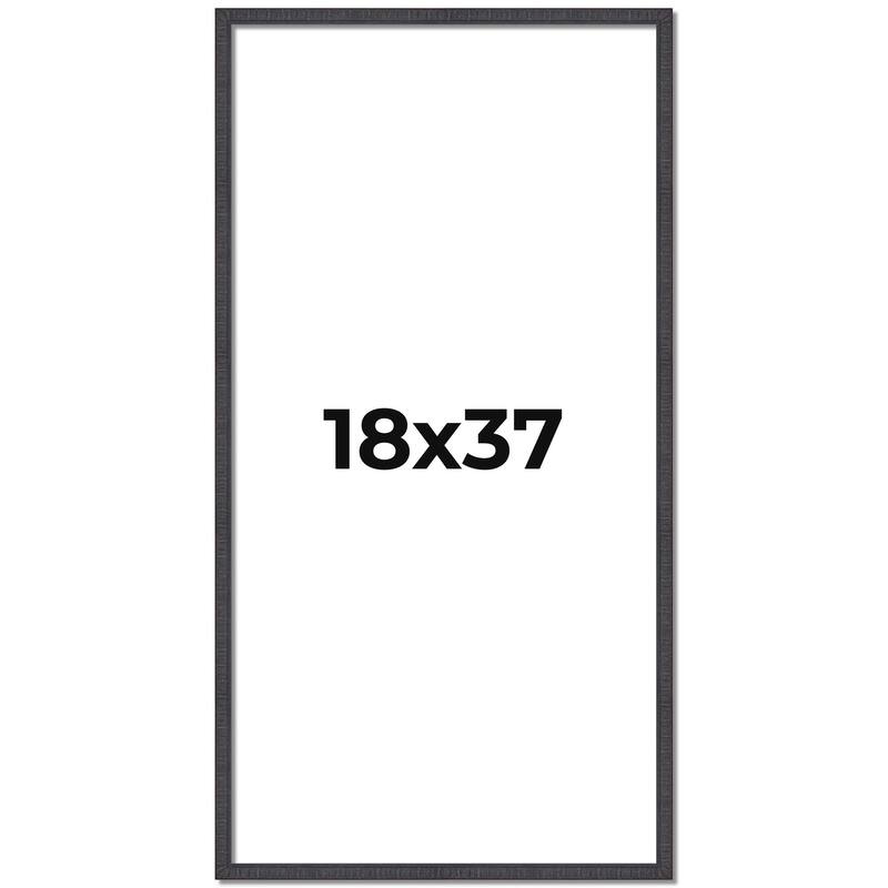 18x37 Frame Brown Solid Wood Picture Frame - Complete Modern Photo