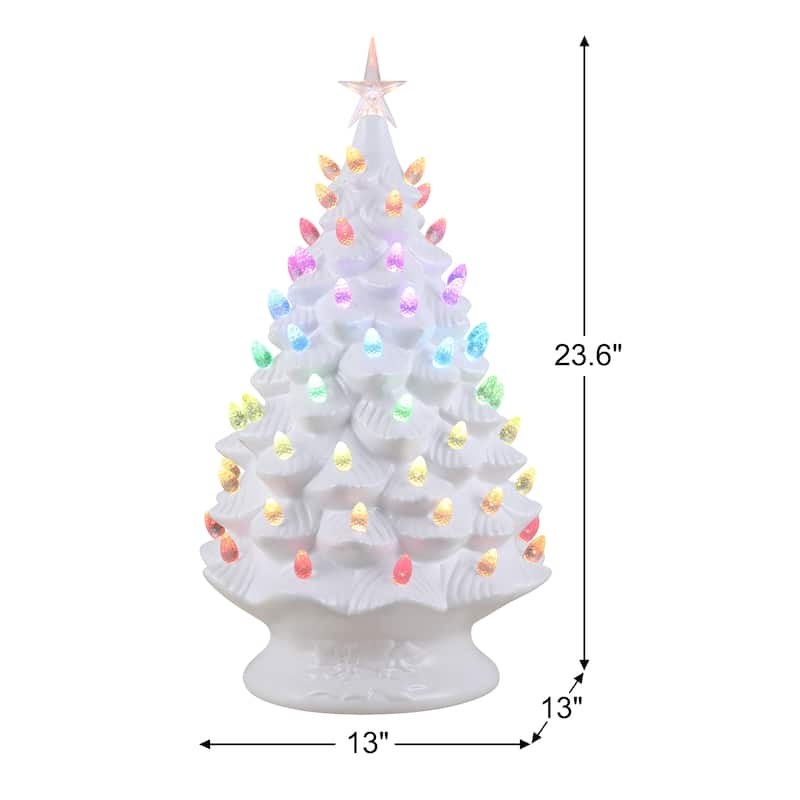 24 in. Nostalgic Ceramic Tree with RGB Lightshow