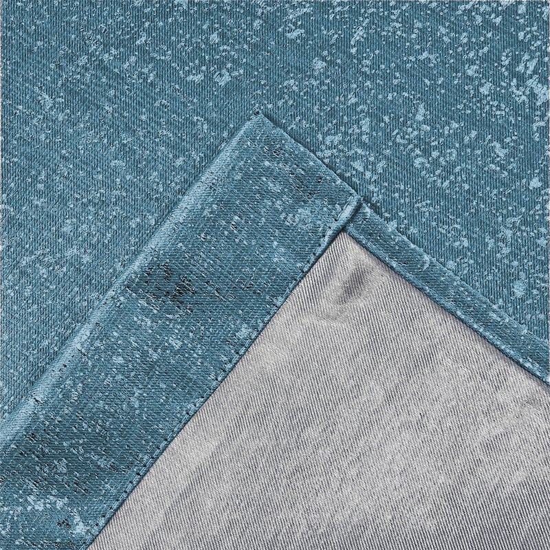 Dainty Home 2 Pack Artisinal 100% Blackout Grommet Curtain Panel Pair with 3D Lurex Texture