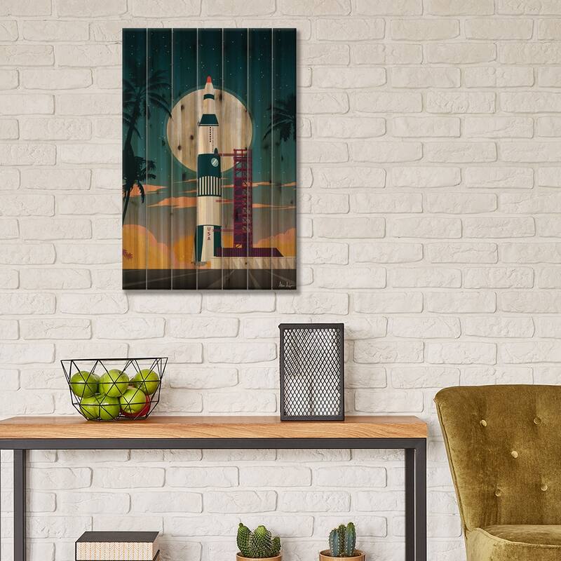 Cape Canaveral Print On Wood by IdeaStorm Studios - Multi-Color