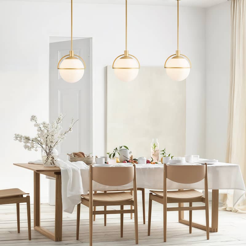 Starsky 1-Light Modern Globe Single Glass Pendant Light