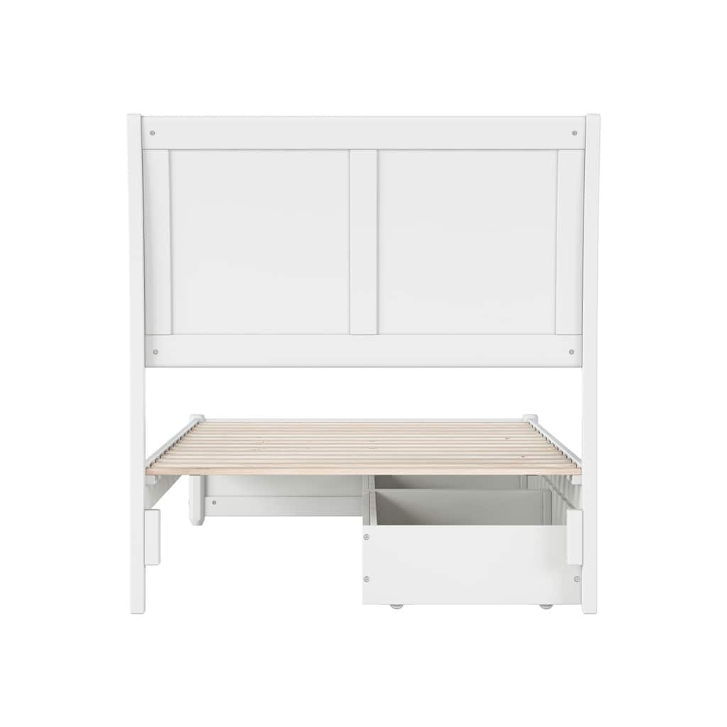 Andorra Platform Bed with Panel Footboard and Storage Drawers