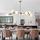 preview thumbnail 3 of 20, 8 - Lights Modern Sputnik Linear Bubble Chandelier With Globe White Glass Shades