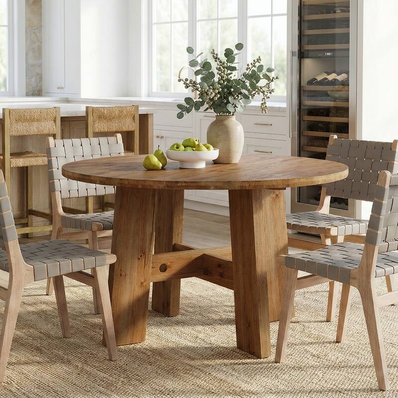 47-Inch Round Kitchen Table for Dining Room