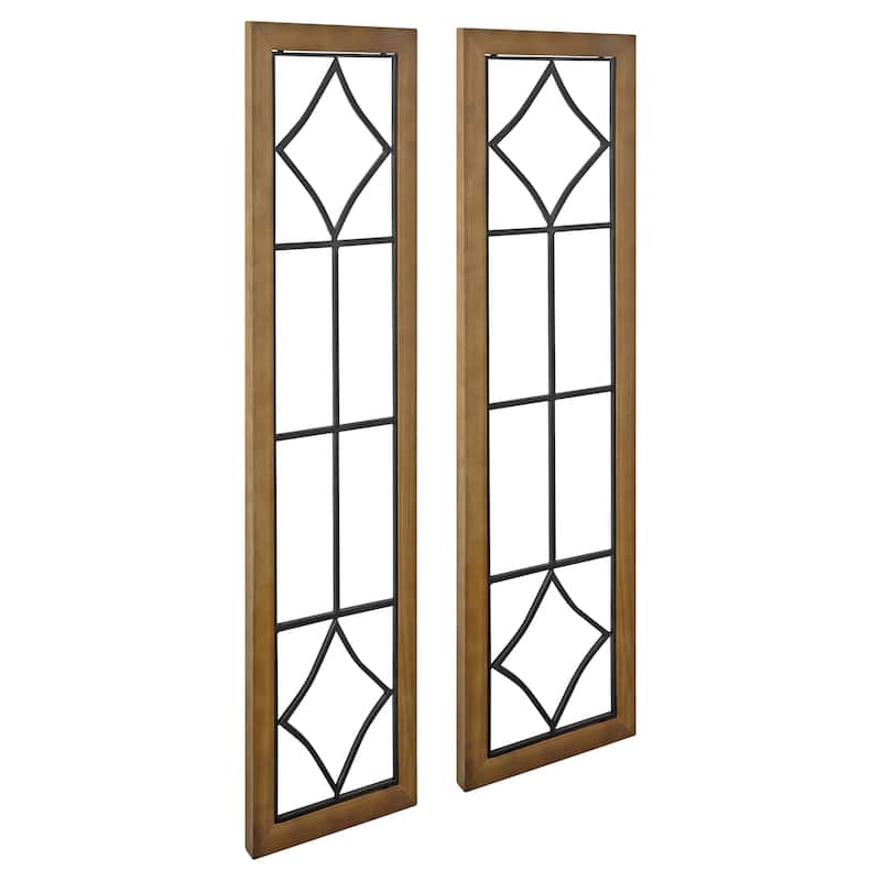 Kate and Laurel Brenham Wood and Metal Wall Plaque