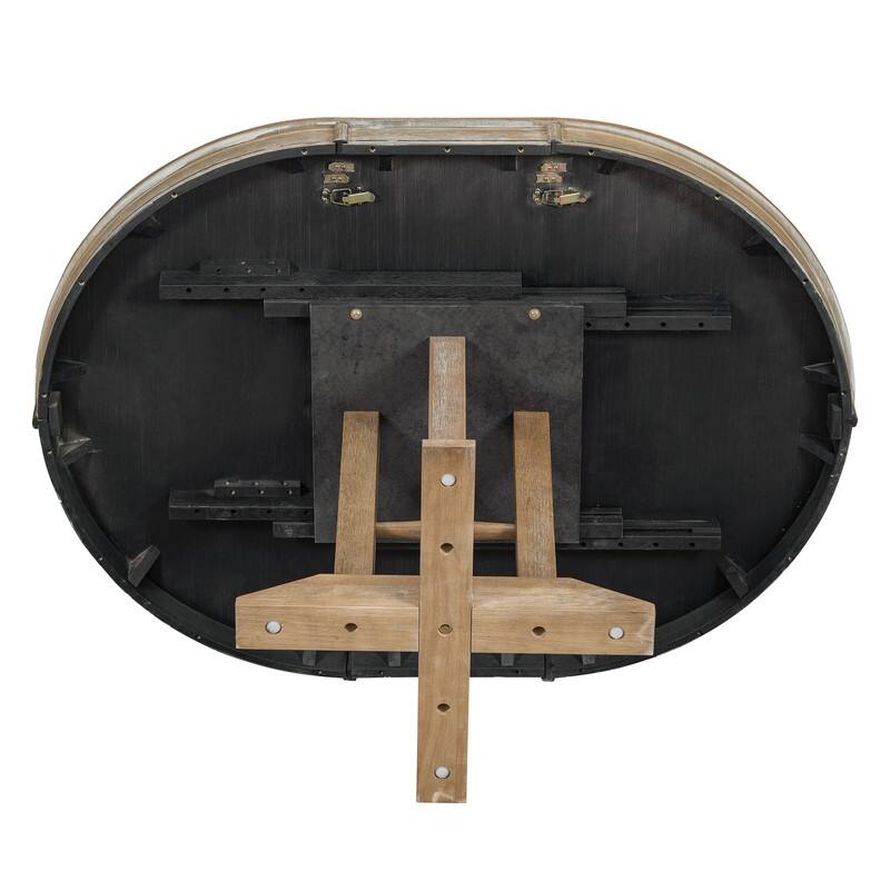 Spruce & Spring Round Dining Table Set for 4, Extendable 5-Piece Mid Century Modern Farmhouse Table with Upholstered Chairs