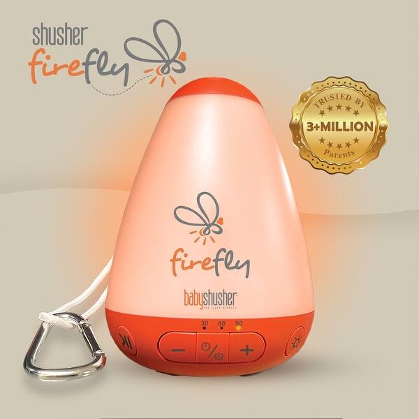 slide 2 of 6, Shusher Firefly by Baby Shusher Rechargeable Baby Sleep Soother - Portable Sound Machine - Orange - N/A