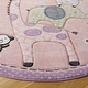 preview thumbnail 20 of 54, SAFAVIEH Carousel Kids Brandusa Animal Rug 3' Round - Blush Pink - Round