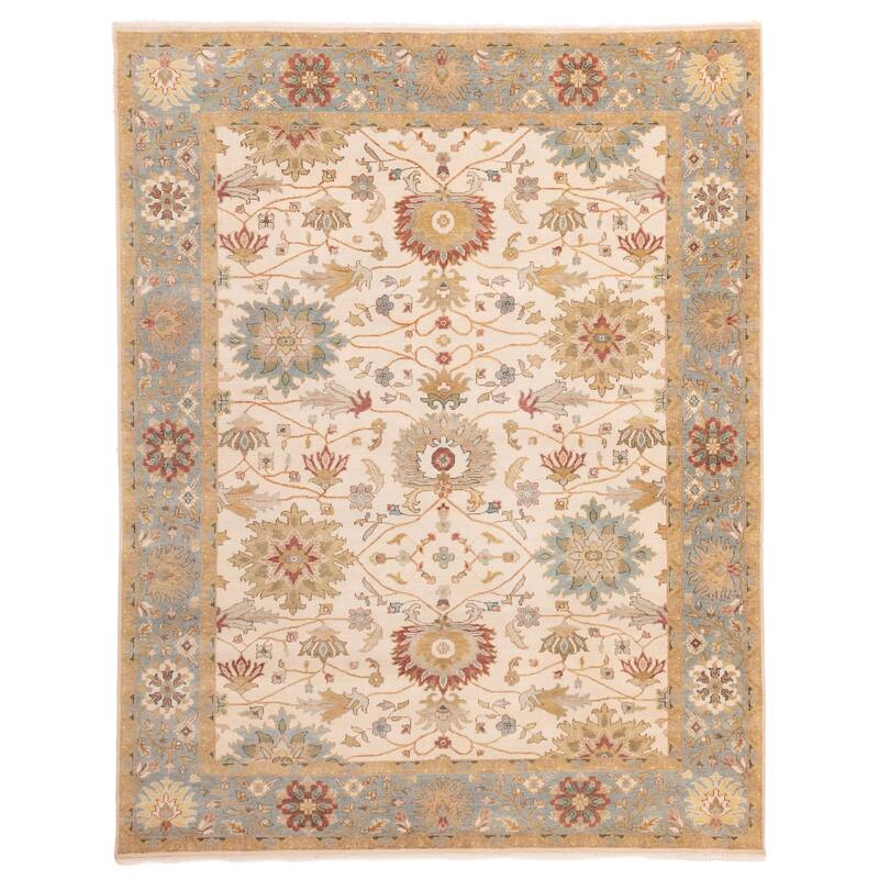 ECARPETGALLERY Hand-knotted Jules Serapi Ivory Wool Rug - 7'11 x 9'11