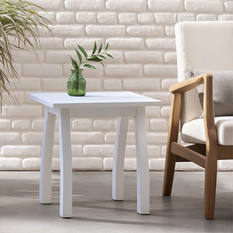 SELMA Solid Acacia Wood Accent Table - Weather-Resistant
