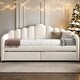preview thumbnail 2 of 31, 3 Color 81" Twin Size Velvet Sofabed Daybed with Backrest, 2 Drawers and USB Charging Ports