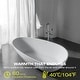 preview thumbnail 6 of 18, KISRAIS 59" X 30.75" Solid Surface Artificial Stone Freestanding Soaking Bathtub