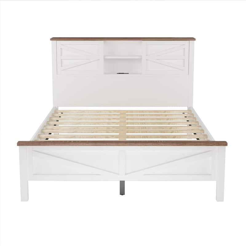 Farmhouse Style Platform Bed