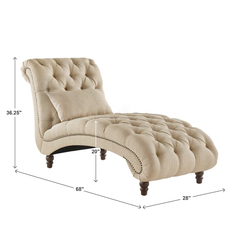Knightsbridge Tufted Oversized Chaise Lounge by iNSPIRE Q Artisan