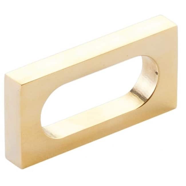 Schaub and Company 10031 Cafe Modern 2" Center to Center Rectangular - Unlacquered Brass