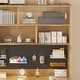 preview thumbnail 10 of 20, Kids Desk with Hutch, Wood Study Table with Storage, Writing Desk