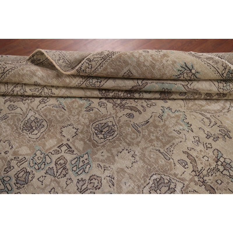 Tabriz Persian Antique Area Rug Handmade Wool Carpet - 9'5" x 12'2"