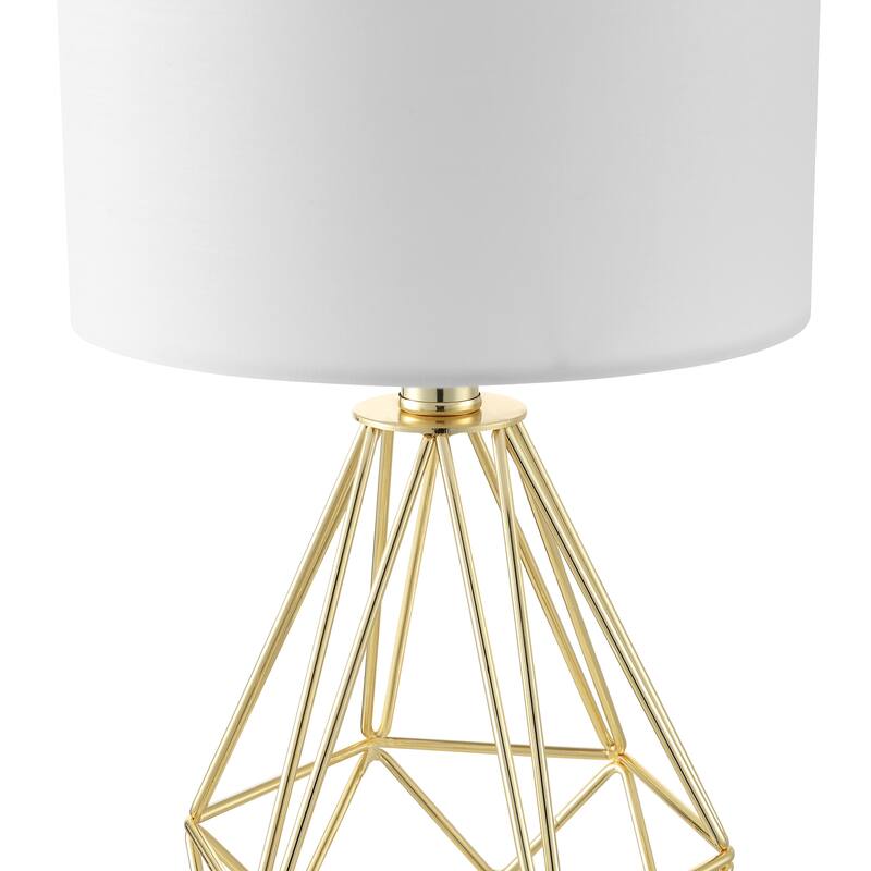 Getledel 15.5-inch Modern Cage Table Lamp Bedside Lamp