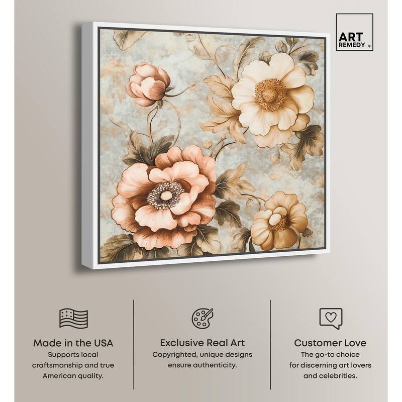 Retro Rose I Canvas by Art Remedy
