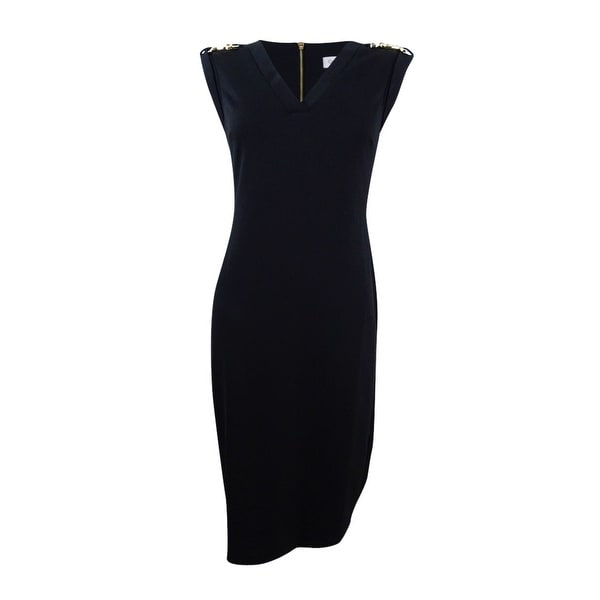 calvin klein embellished sheath dress