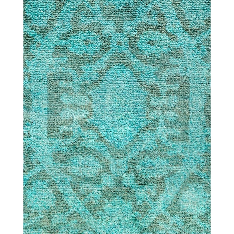 Contemporary Overdyed Wool Hand Knotted Area Rug - 3' 1" x 5' 1"