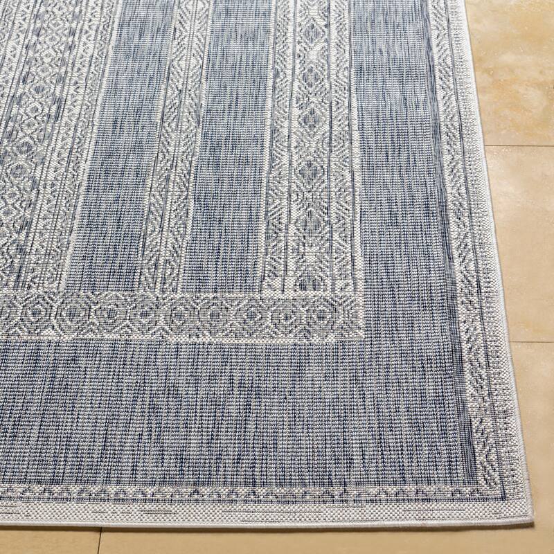 Livabliss Yadgar Subtle Stripes Indoor/ Outdoor Area Rug